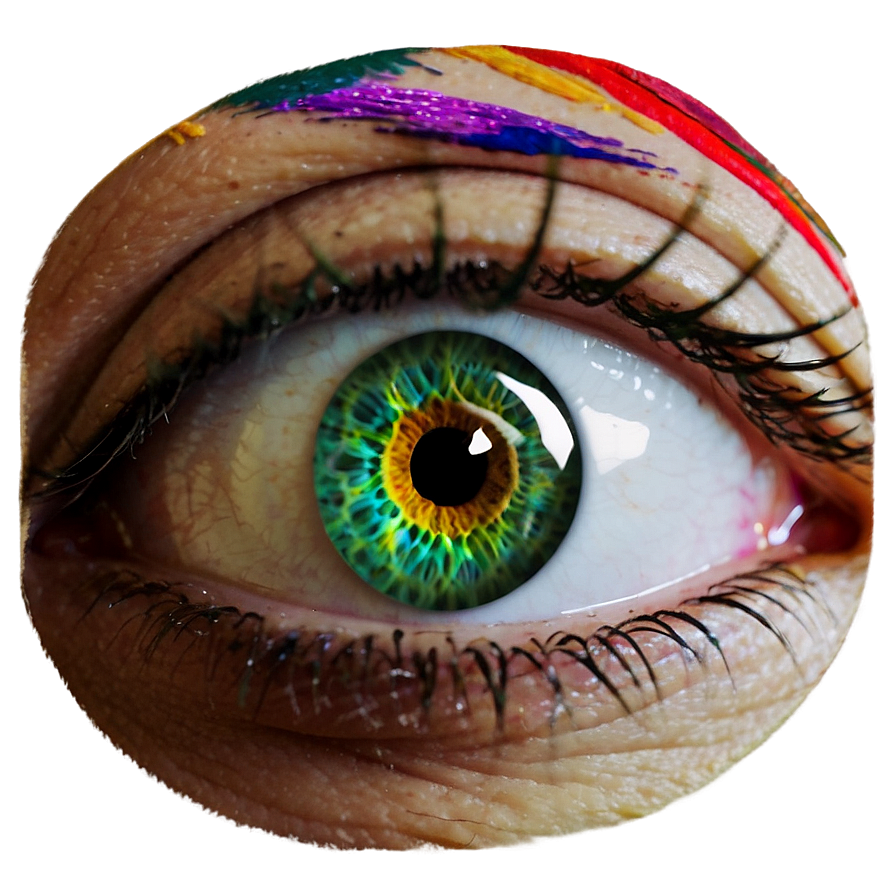 Colorful Eye Art Png Wxq PNG Image