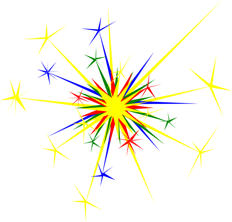 Colorful Firework Explosion Illustration PNG Image