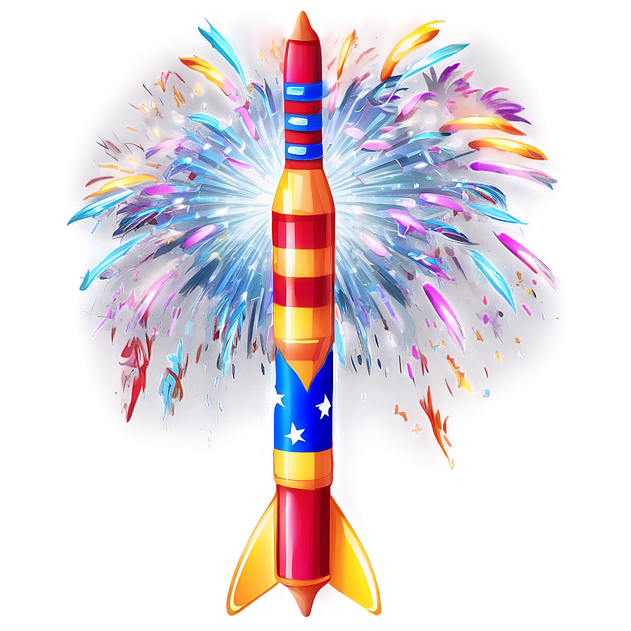 Colorful Firework Rocket Png Kfb44 PNG Image