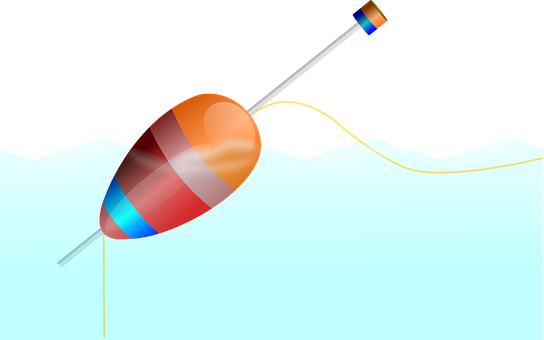 Colorful Fishing Floatat Night PNG Image