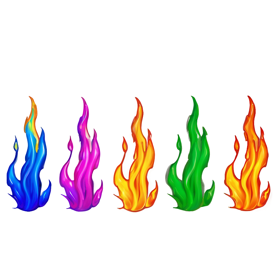 Colorful Flames Png Ayq55 PNG Image