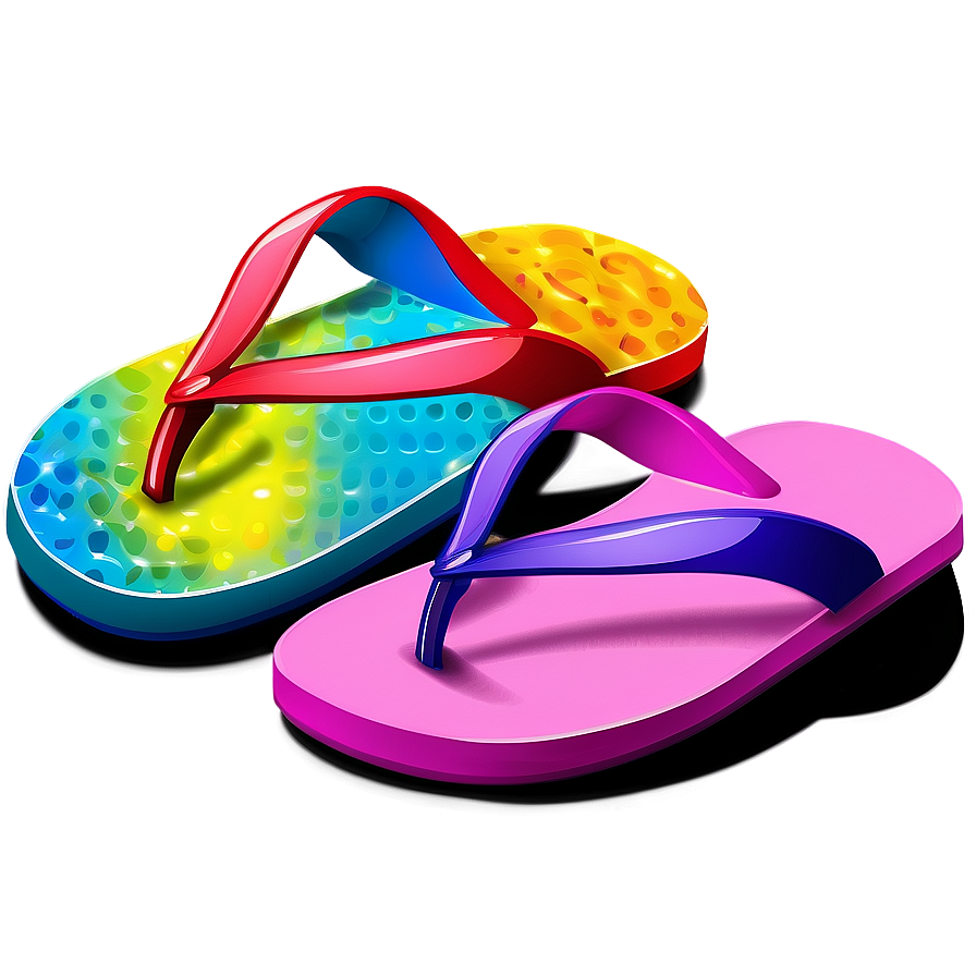 Colorful Flip Flop Design Png 4 PNG Image