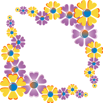 Colorful Floral Alphabet Letter R PNG Image