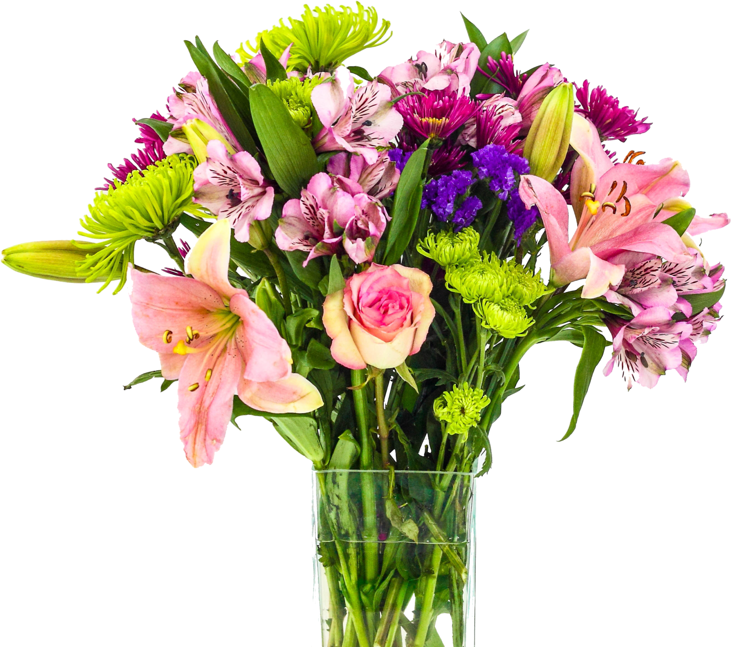 Colorful_ Floral_ Bouquet_in_ Vase.png PNG Image