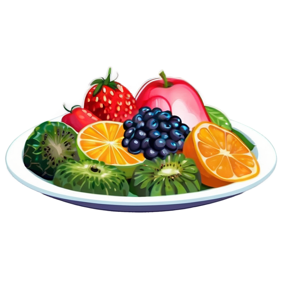 Colorful Food Illustrations Png 06252024 PNG Image