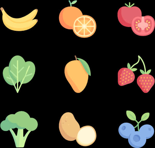 Colorful_ Fruits_and_ Vegetables_ Illustration PNG Image