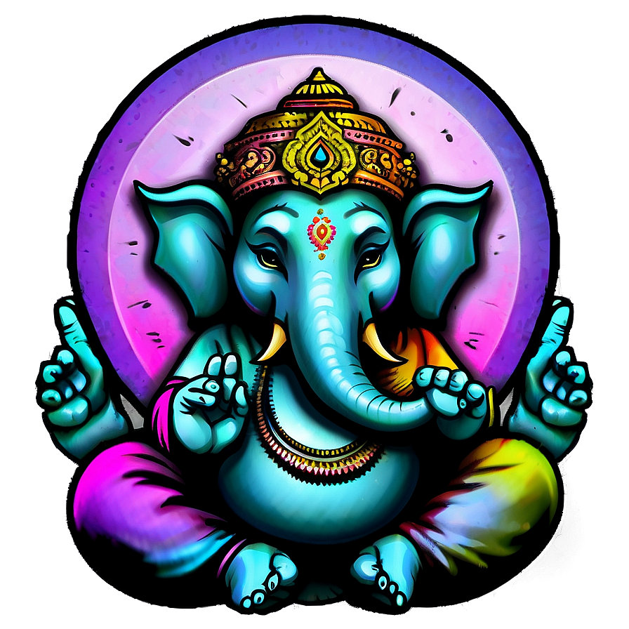 Colorful Ganesh Png 06202024 PNG Image