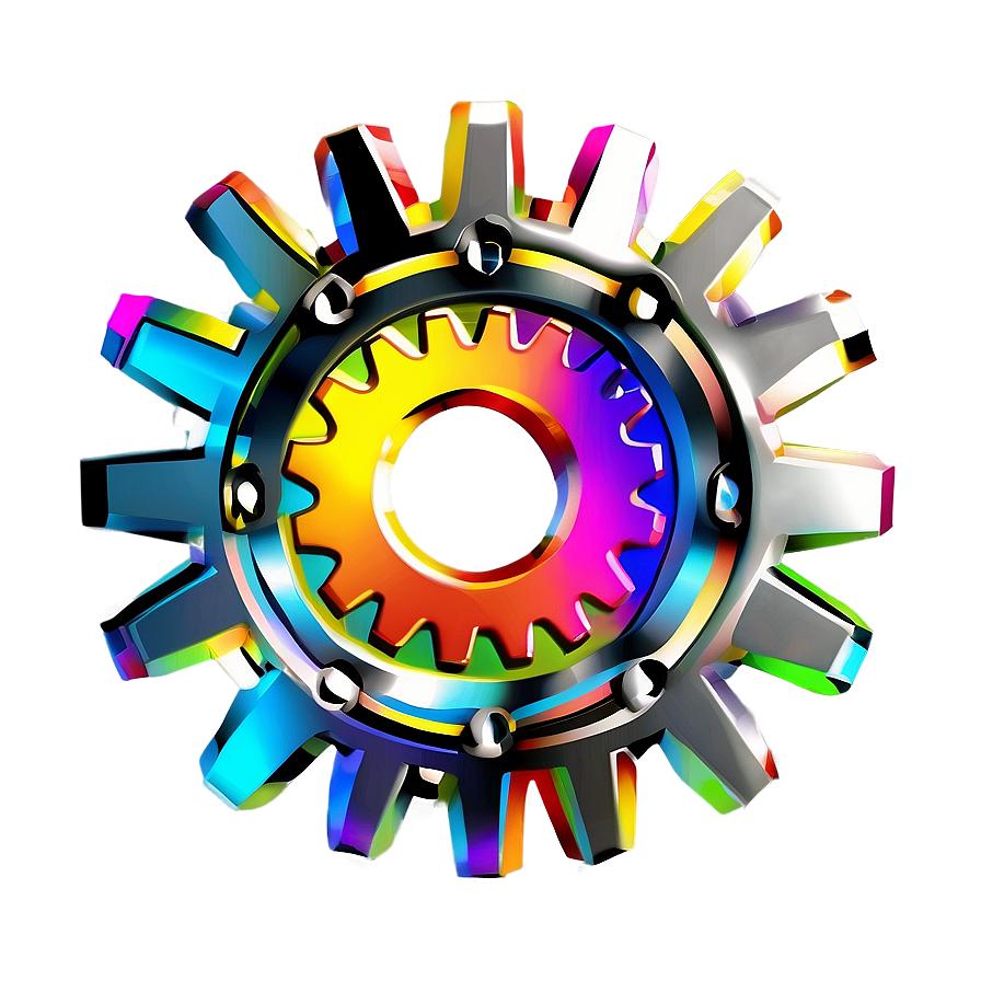 Colorful Gear Icon Png Acq PNG Image