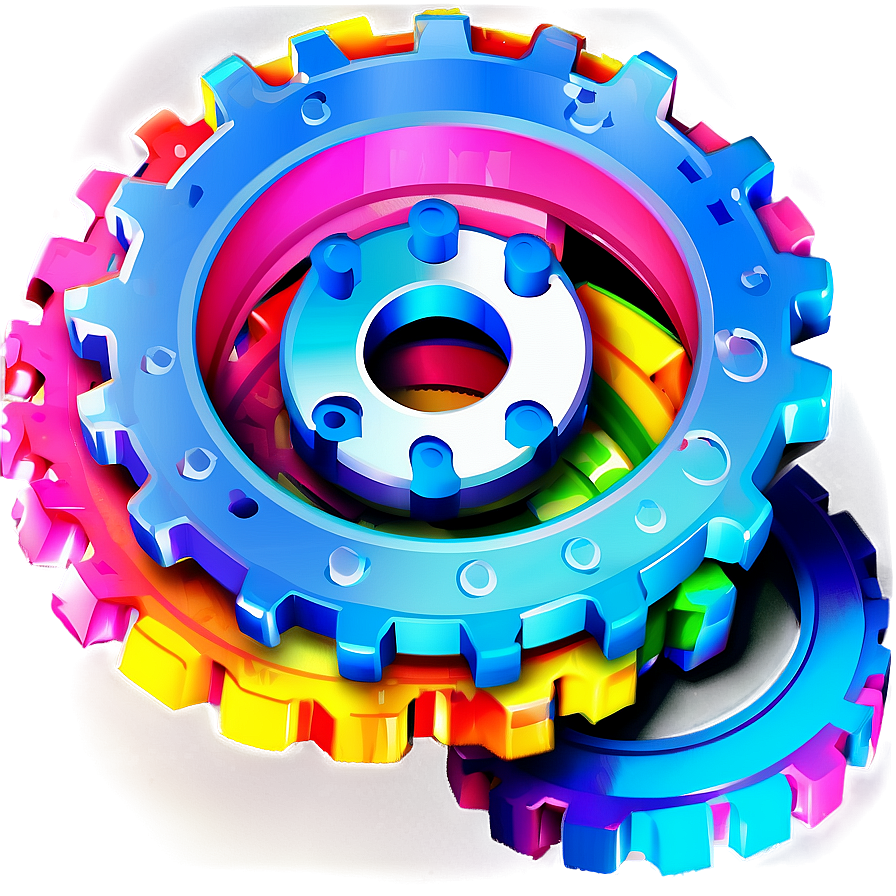 Colorful Gear Icon Png Sdt PNG Image