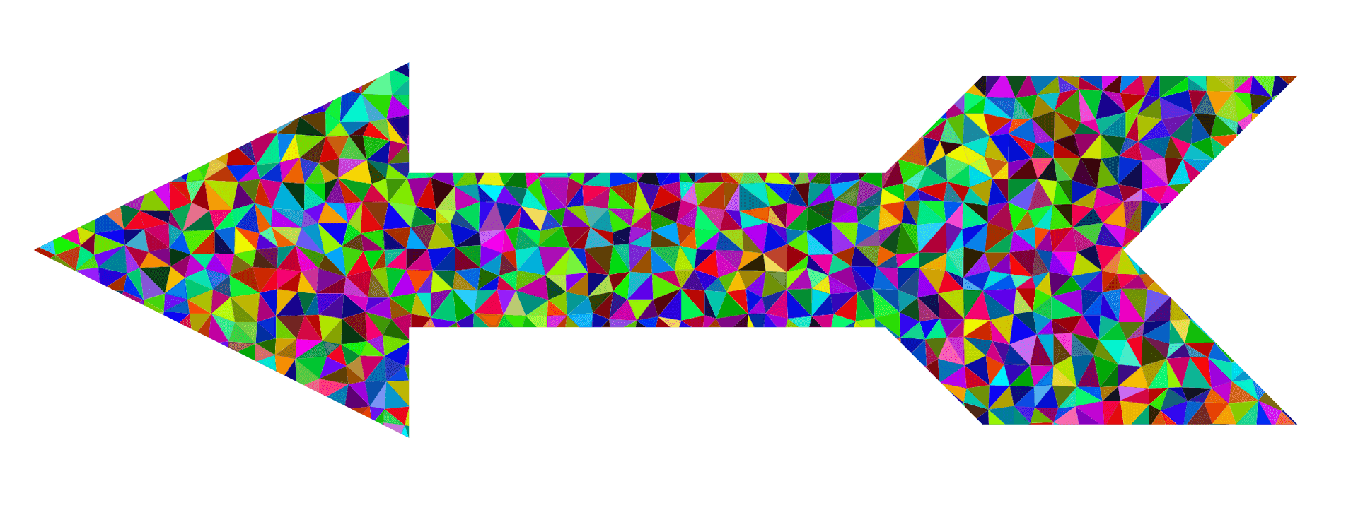 Colorful Geometric Arrow PNG Image