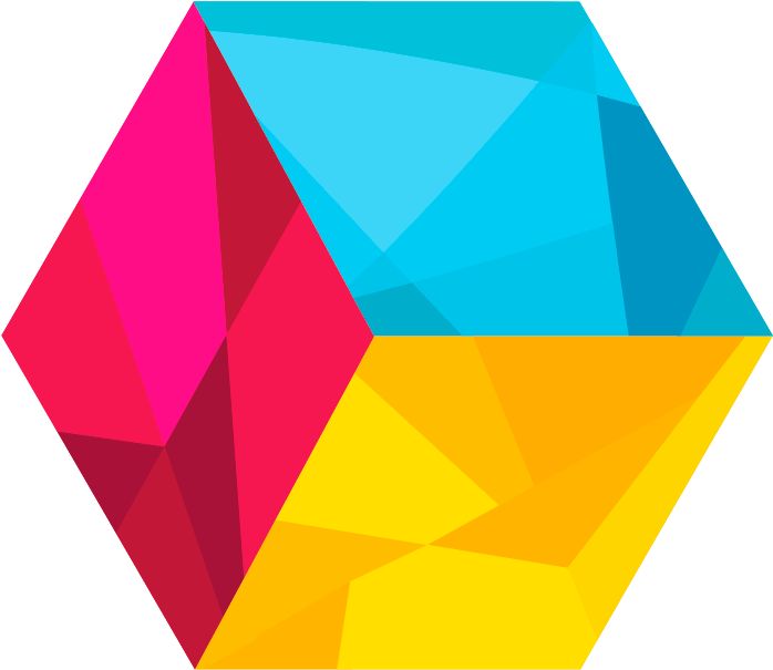 Colorful Geometric Cubes Illustration PNG Image