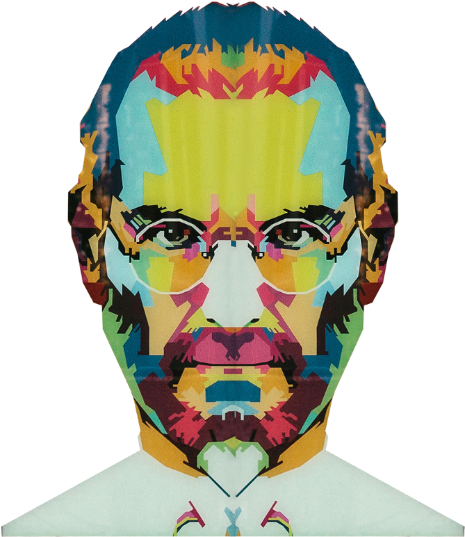 Colorful Geometric Portrait PNG Image