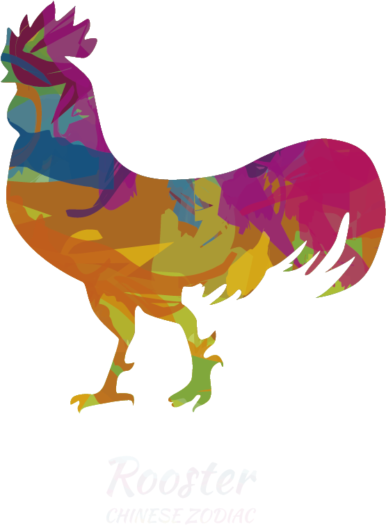 Colorful Geometric Rooster Chinese Zodiac PNG Image