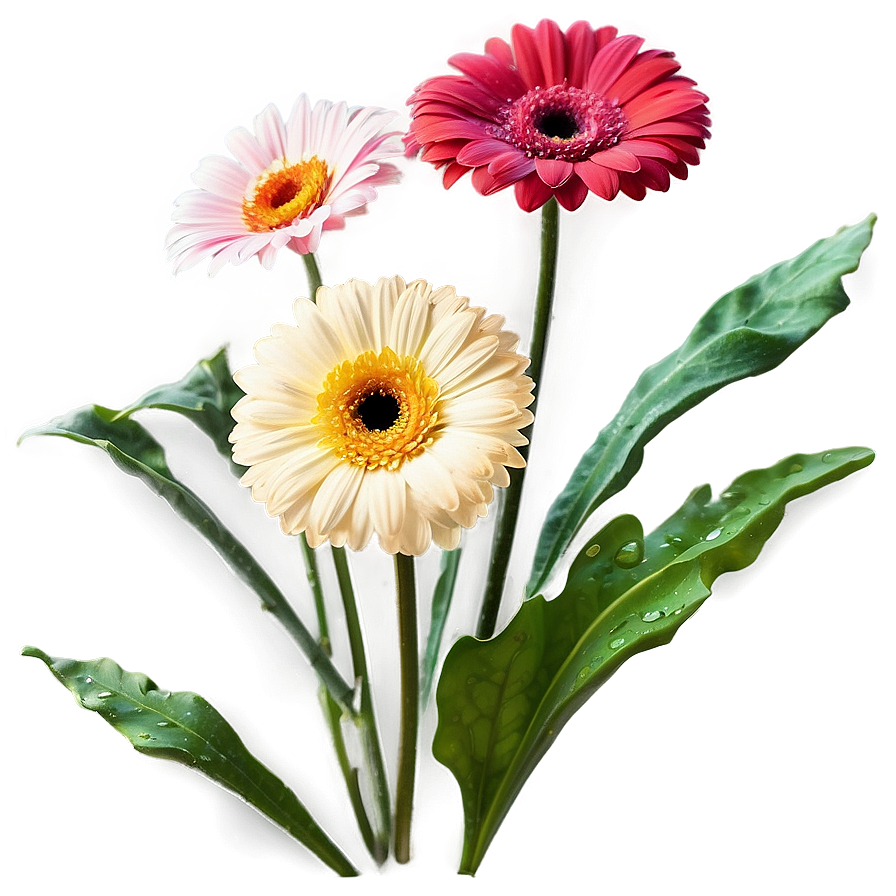 Colorful Gerbera Daisies Png Amk PNG Image