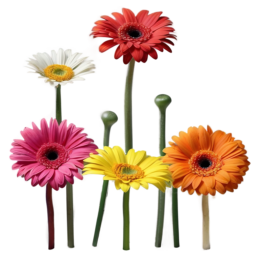 Colorful Gerbera Daisies Png Avi21 PNG Image