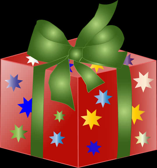 Colorful Gift Boxwith Green Ribbon PNG Image