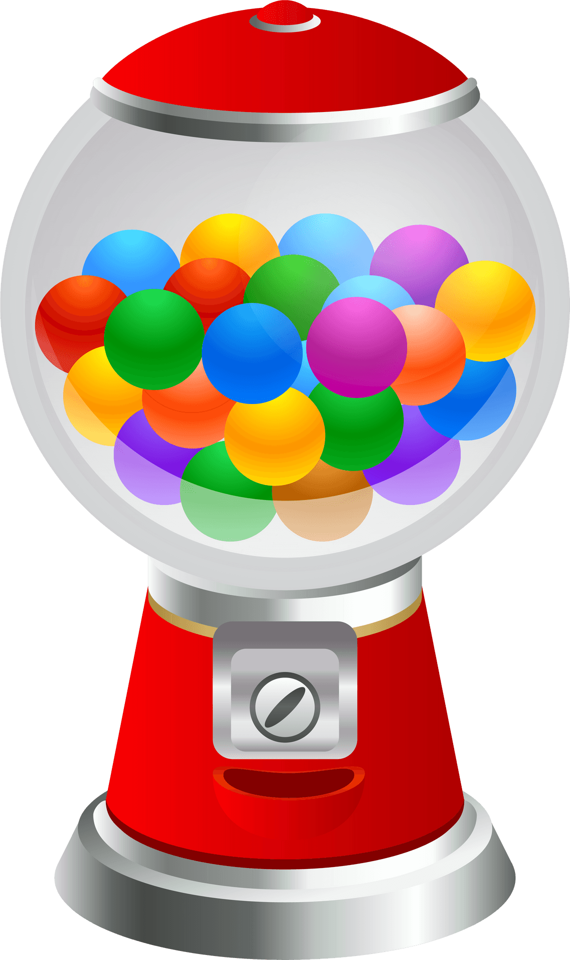 Colorful Gumball Machine Vector PNG Image