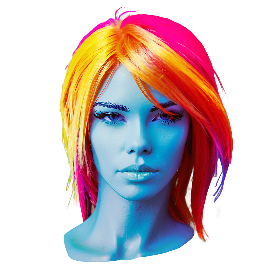 Colorful Hair Clipart Png Pvr PNG Image