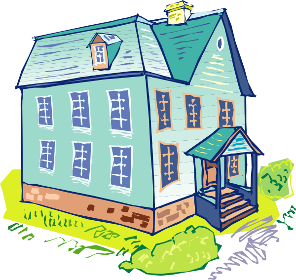 Colorful Hand Drawn House Clipart PNG Image