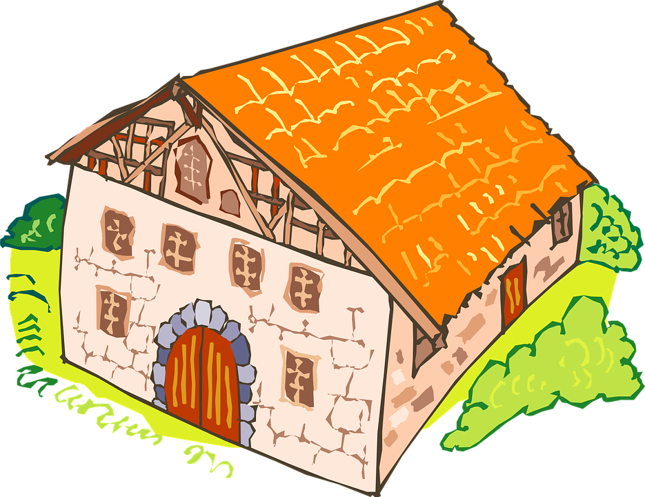 Colorful Hand Drawn Mansion PNG Image