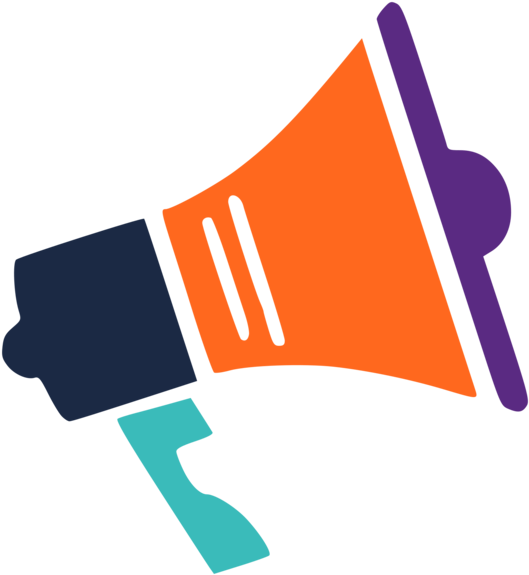 Colorful Handheld Megaphone Icon PNG Image