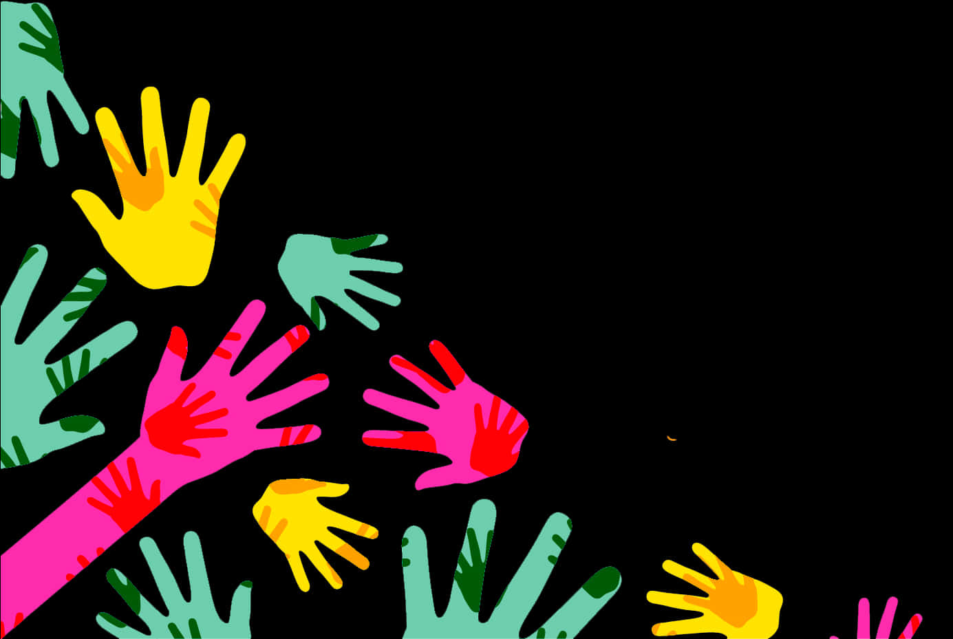 Colorful_ Handprints_ Background PNG Image