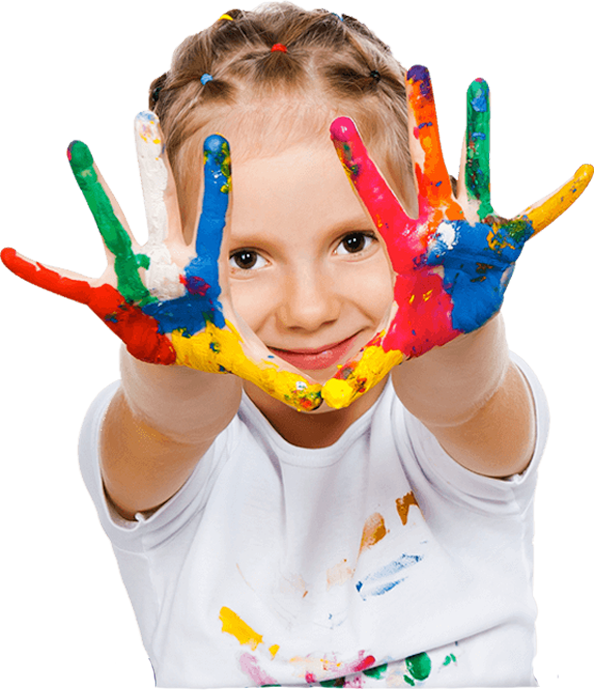 Colorful Handprints Child Creativity PNG Image