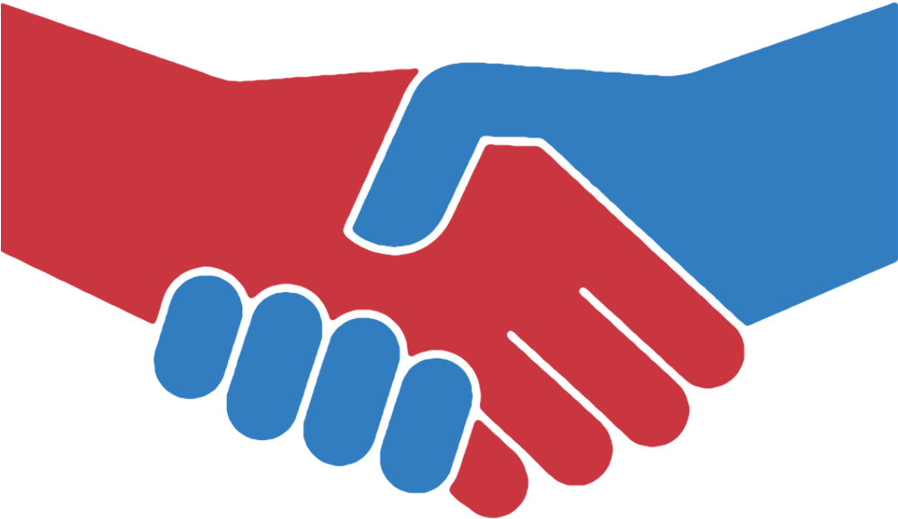 Colorful Handshake Agreement PNG Image