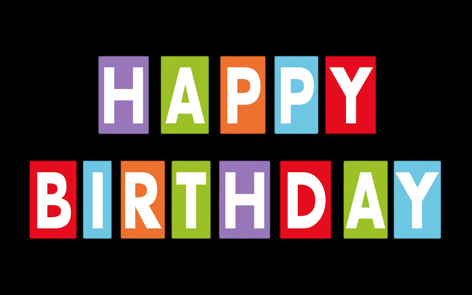 Colorful Happy Birthday Text PNG Image