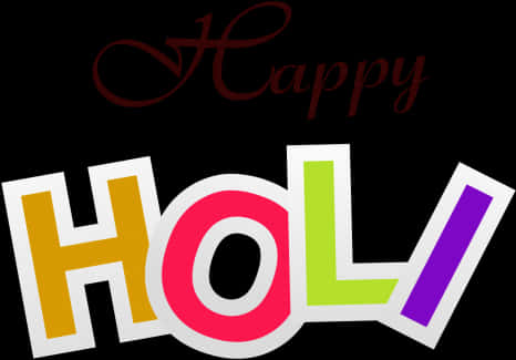 Colorful_ Happy_ Holi_ Greeting PNG Image