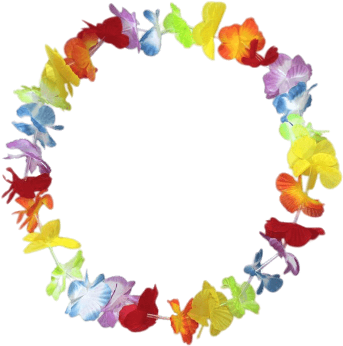 Colorful Hawaiian Lei Circle PNG Image