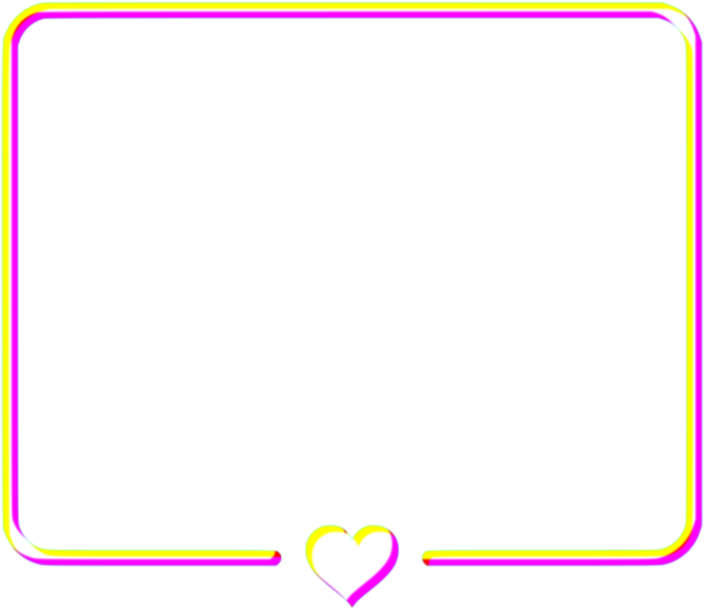 Colorful Heart Border Frame PNG Image