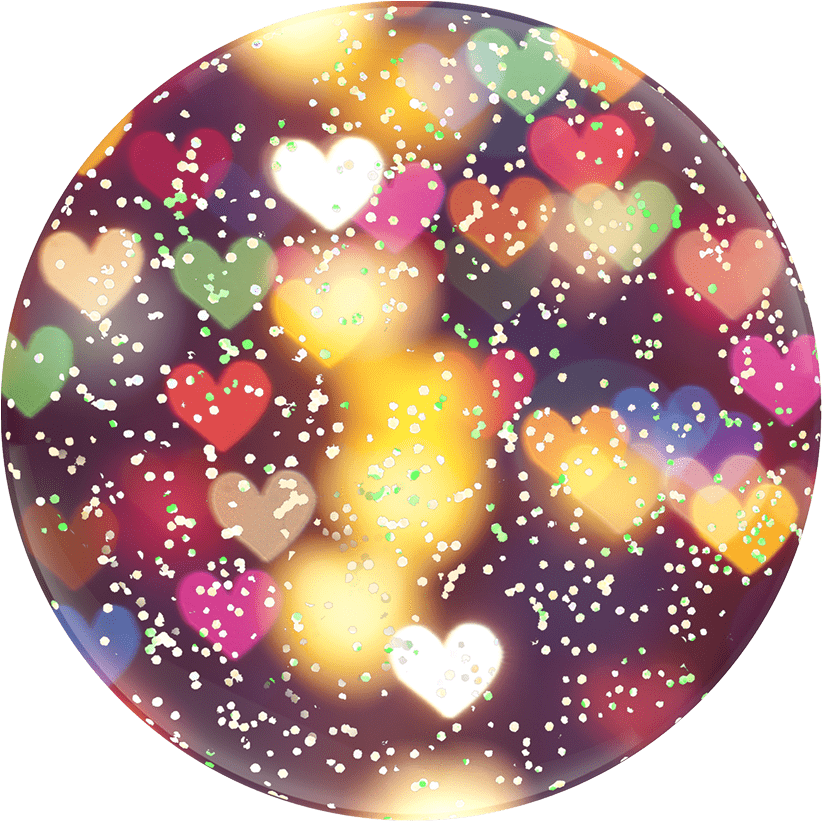 Colorful_ Heart_ Shaped_ Bokeh_ Background PNG Image