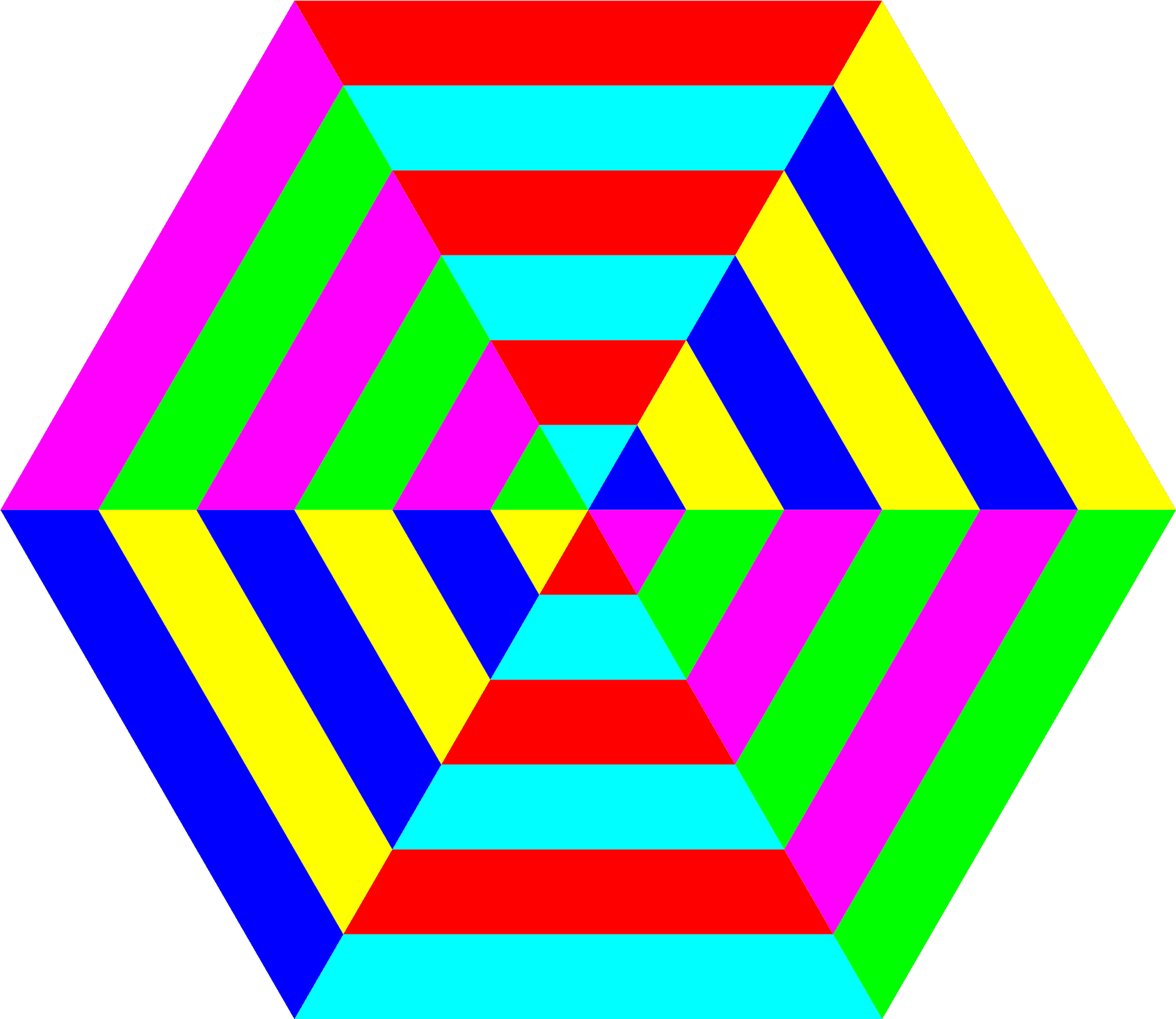 Colorful Hexagon Pattern PNG Image