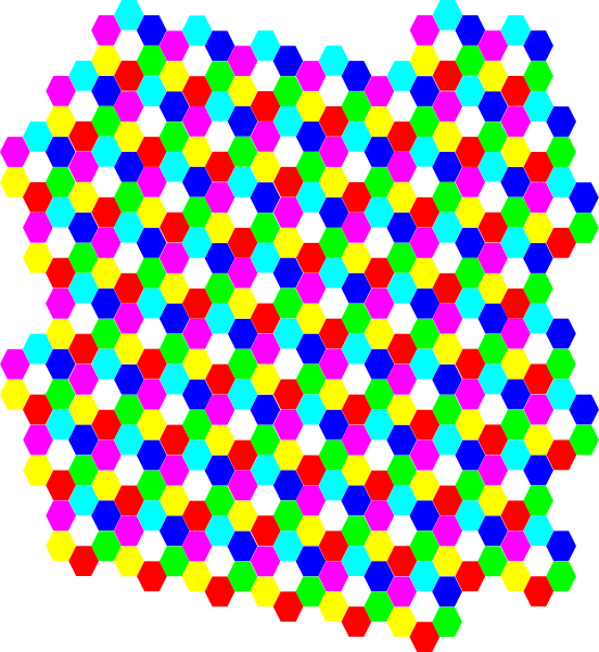 Colorful Hexagon Pattern PNG Image