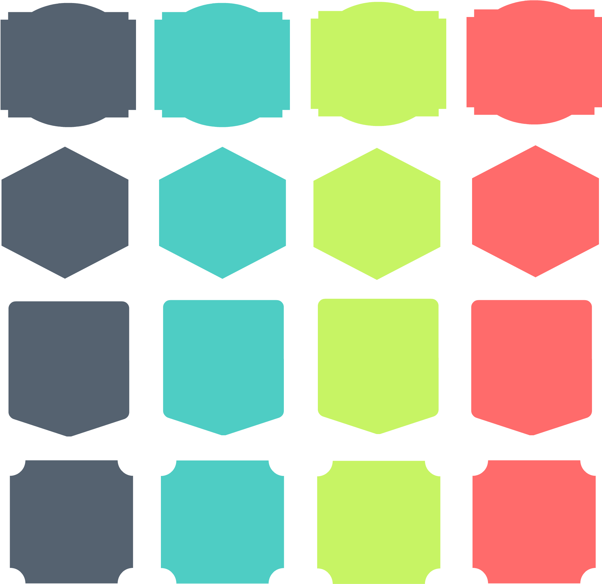 Colorful Hexagon Pattern PNG Image