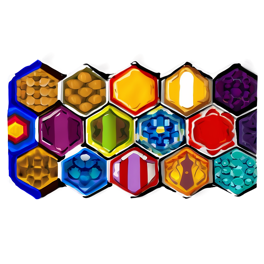 Colorful Hexagon Tile Pattern Png 73 PNG Image