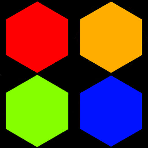 Colorful Hexagons Graphic PNG Image