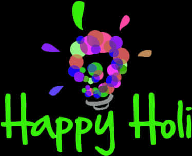 Colorful Holi Celebration Artwork PNG Image