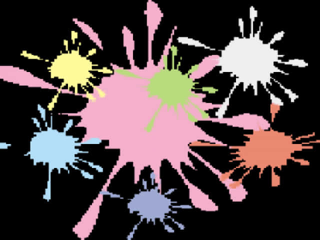 Colorful_ Holi_ Splashes_ Vector PNG Image