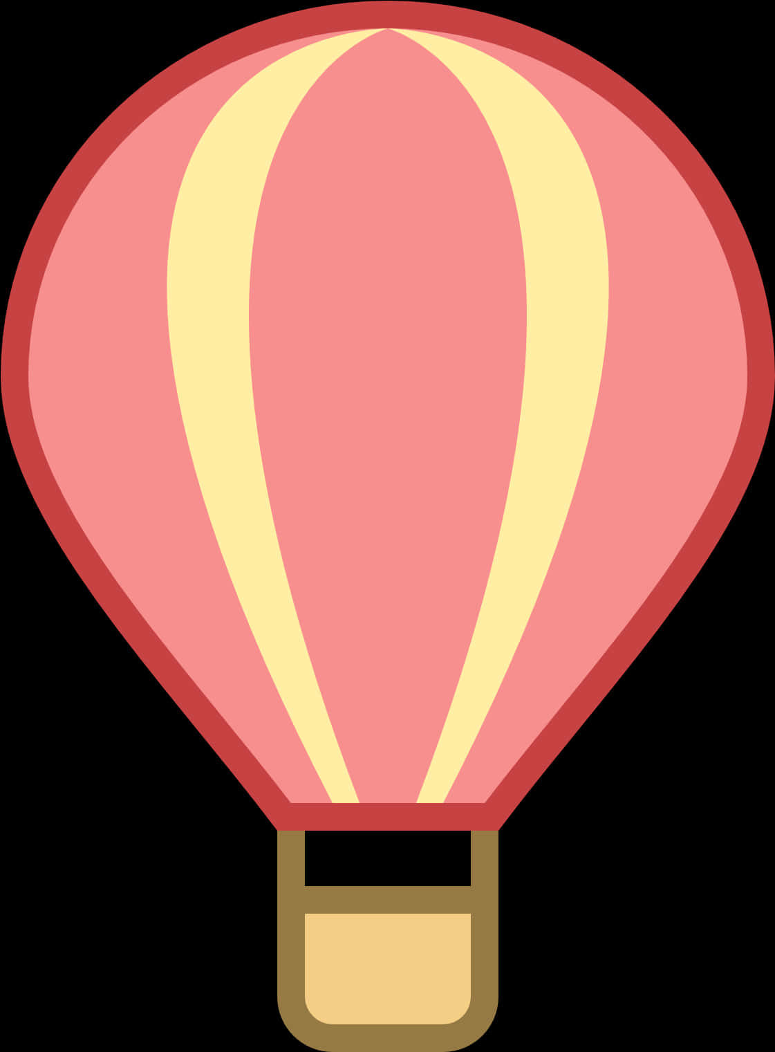 Colorful Hot Air Balloon Illustration PNG Image