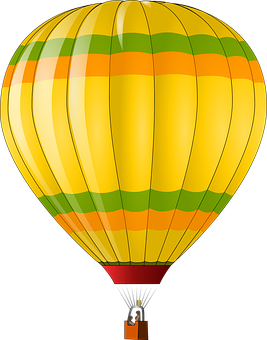 Colorful Hot Air Balloon Illustration PNG Image