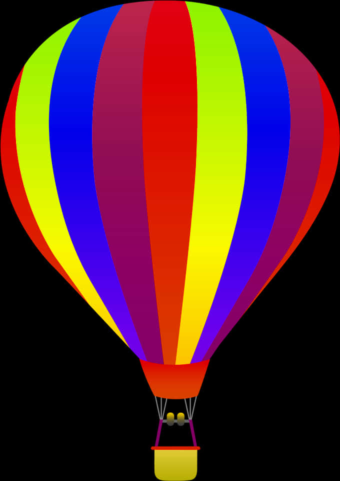 Colorful Hot Air Balloon Transparent Background.png PNG Image