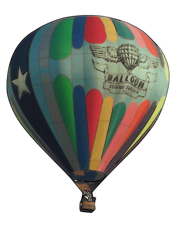 Colorful Hot Air Balloonin Flight PNG Image