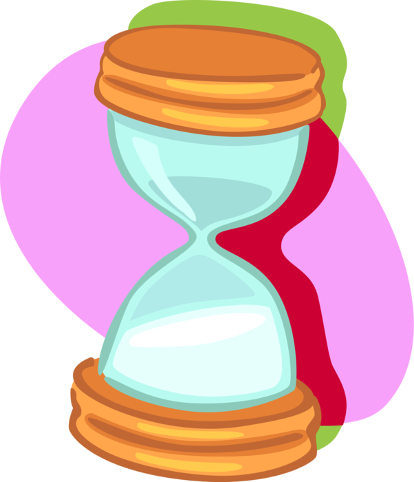 Colorful Hourglass Illustration PNG Image