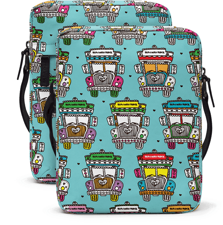 Colorful Indian Truck Art Pattern Bag PNG Image