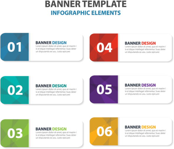 Colorful Infographic Banner Template Design PNG Image