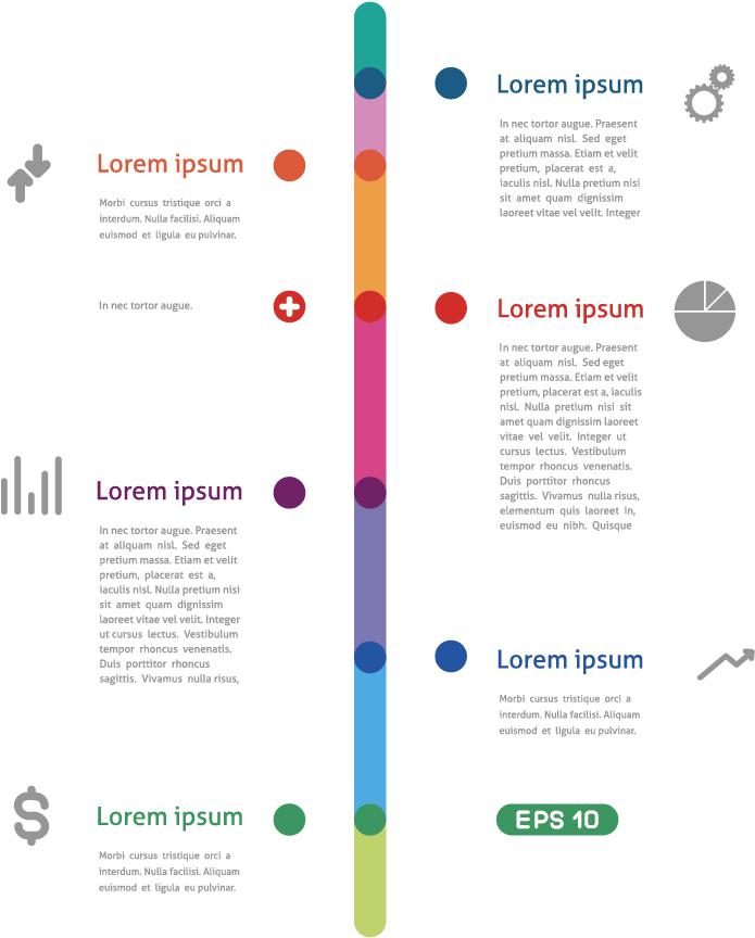 Colorful Infographic Elements Vector PNG Image