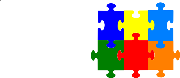 Colorful Interlocking Puzzle Pieces PNG Image