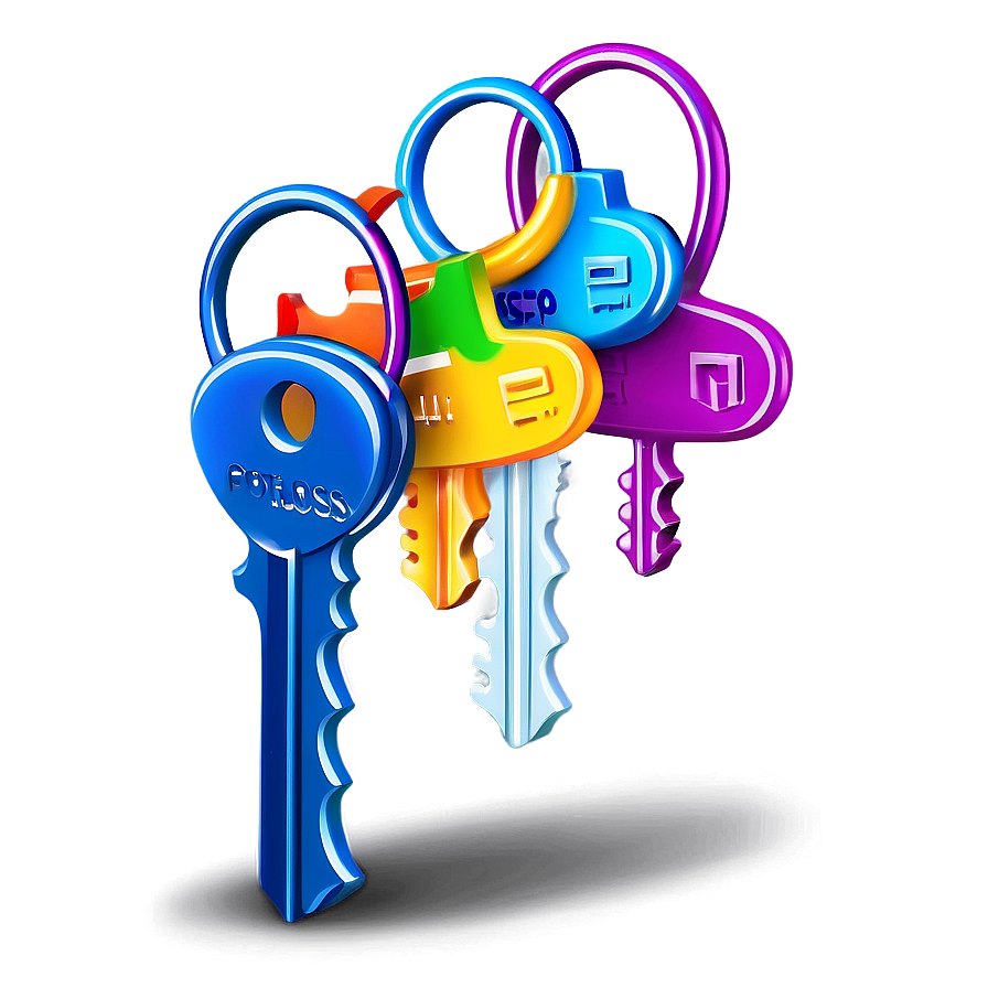 Colorful Keys Png Hlb86 PNG Image